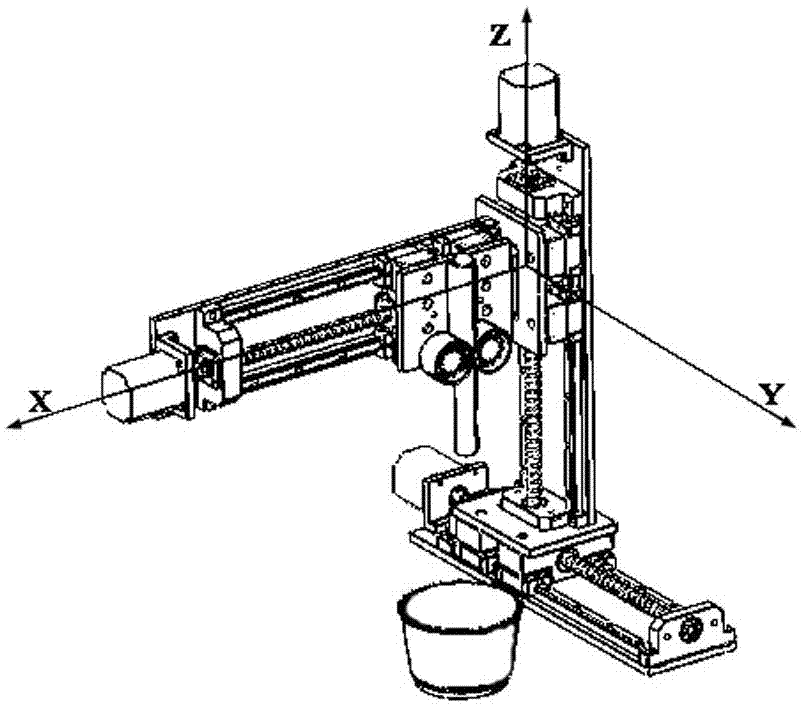 Chestnut kernel arrangement and placement machine based on three-axis ball screw sliding table and work method of chestnut kernel arrangement and placement machine