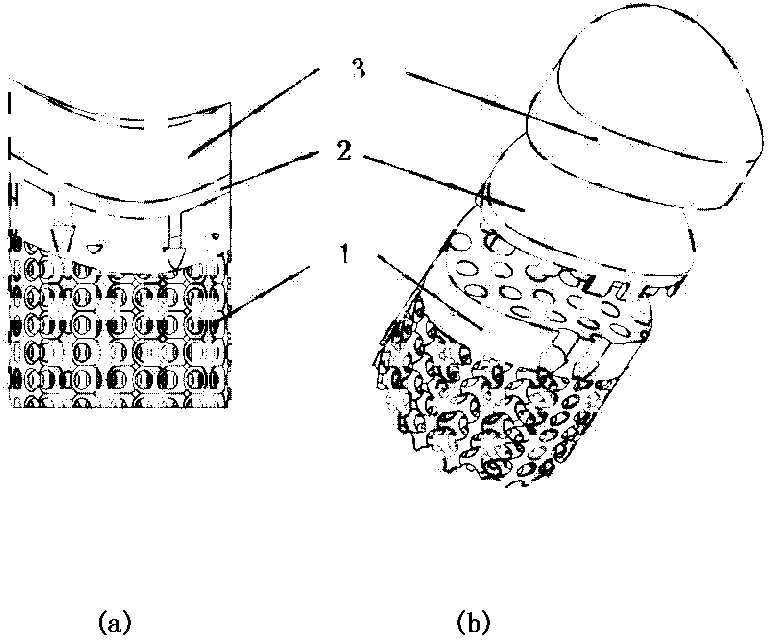 Tissue engineering bone cartilage composite bracket and integrated photocuringable forming method thereof