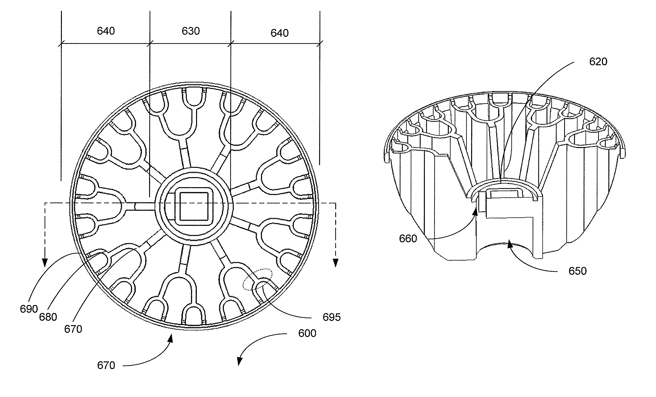 Illumination source with reduced inner core size