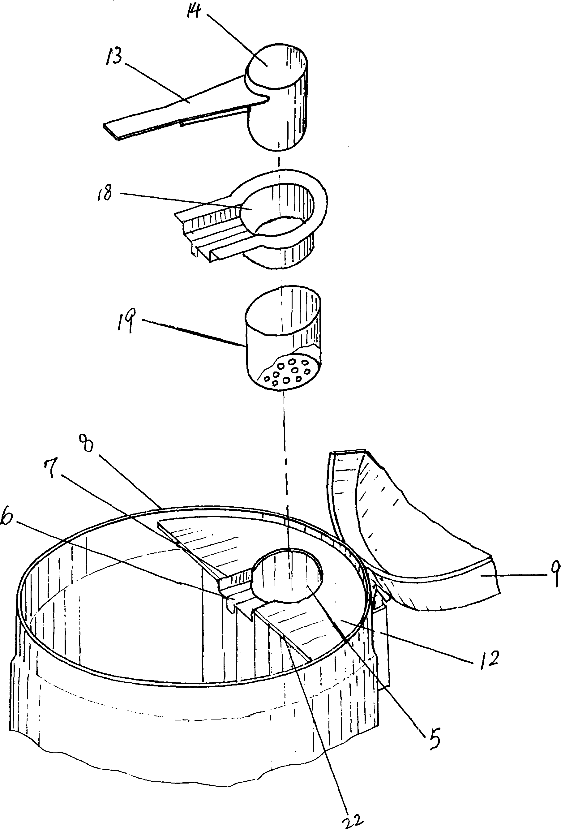 Tank with inner device convenient for filling