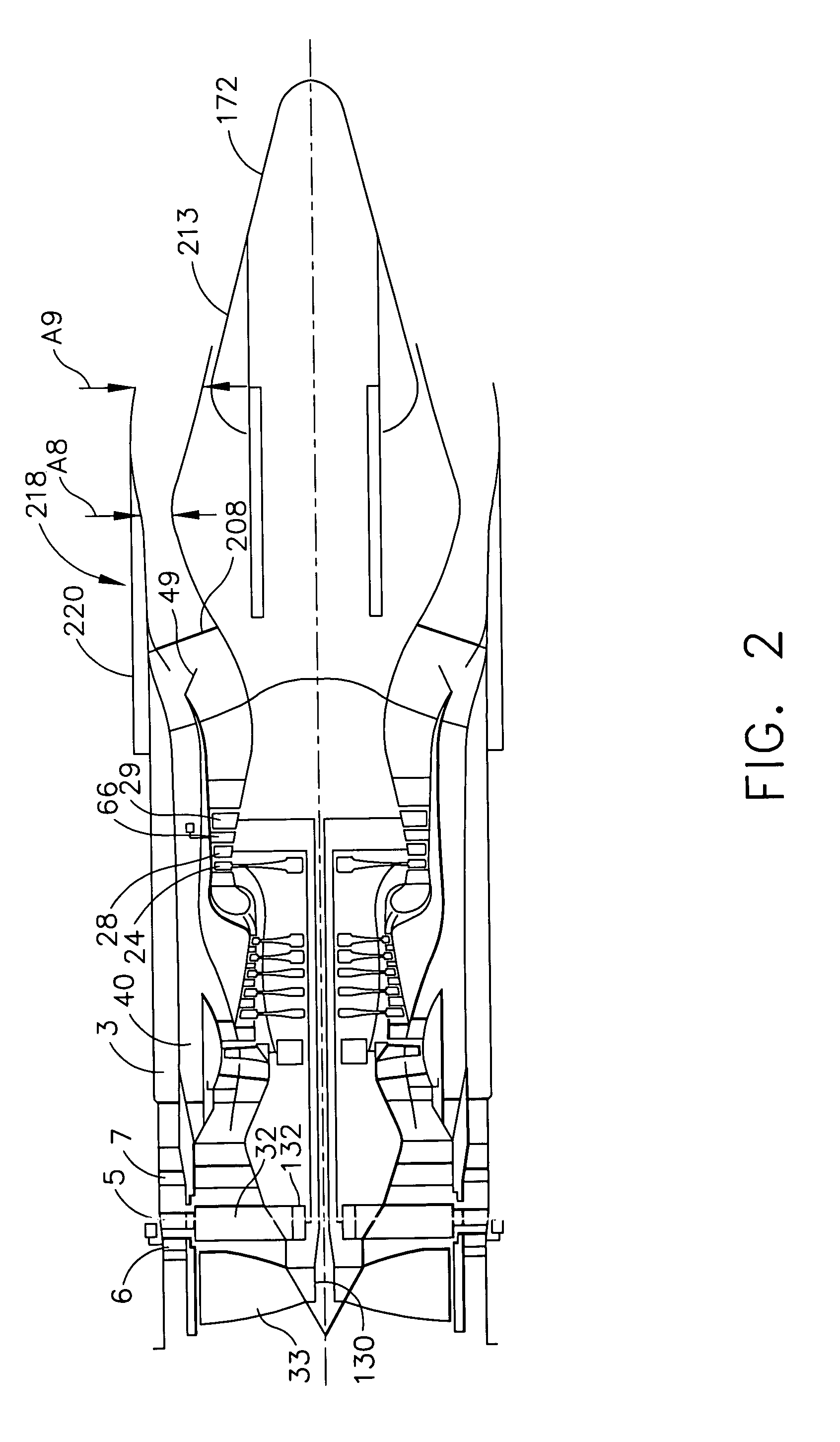 FLADE gas turbine engine with counter-rotatable fans