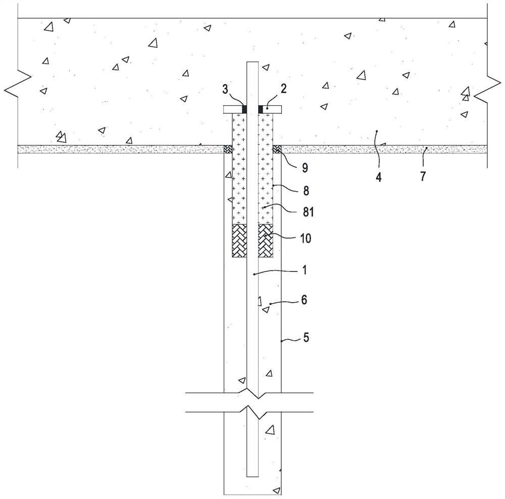 Anchor rod water stop member, anchor rod and water stop method