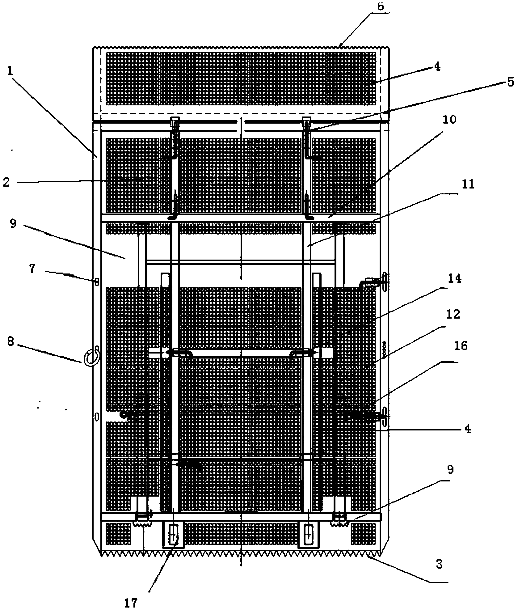 Isolating net piece and carrier vehicle for loading isolating net pieces