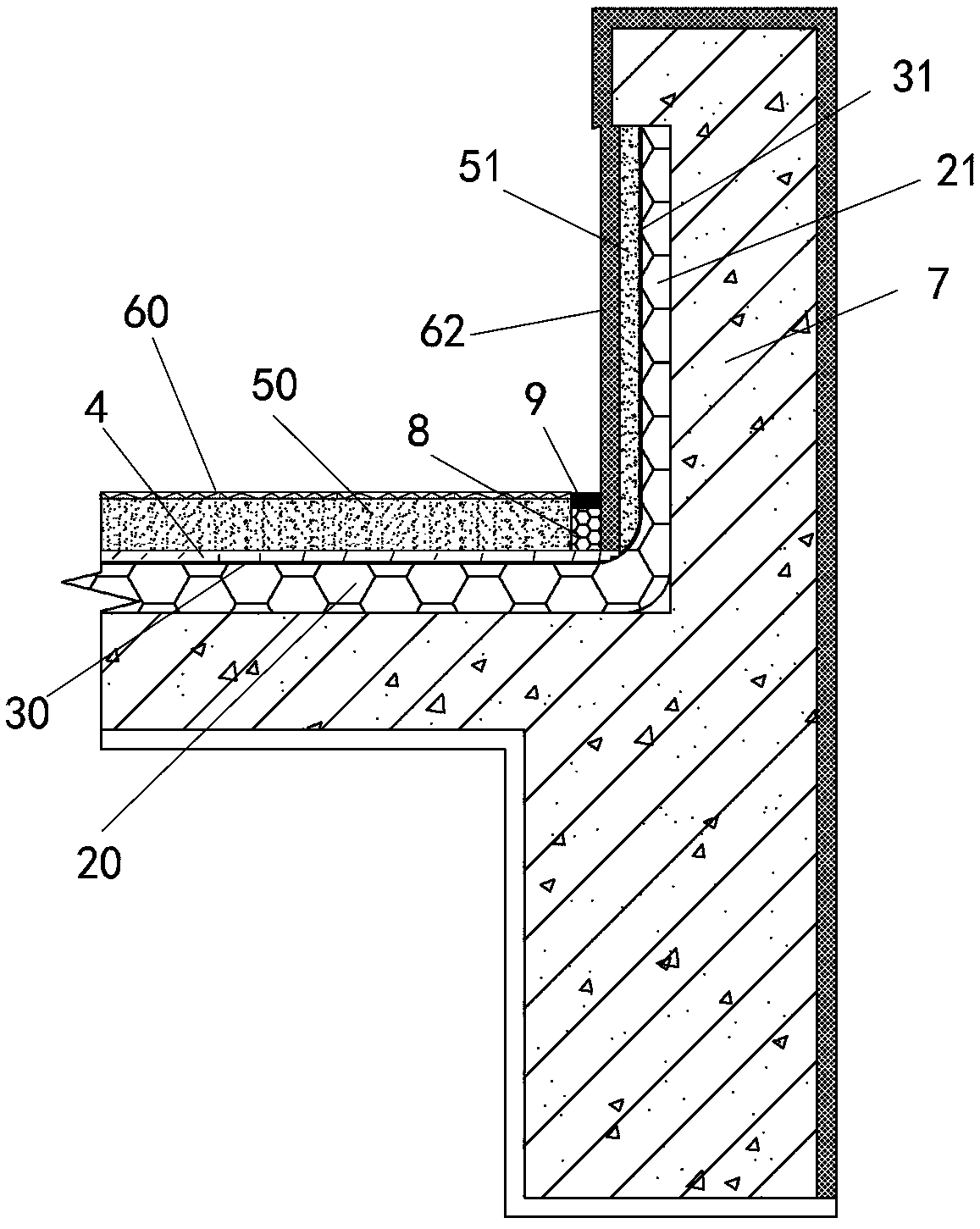 Inverted waterproof insulation roof structure and construction method thereof