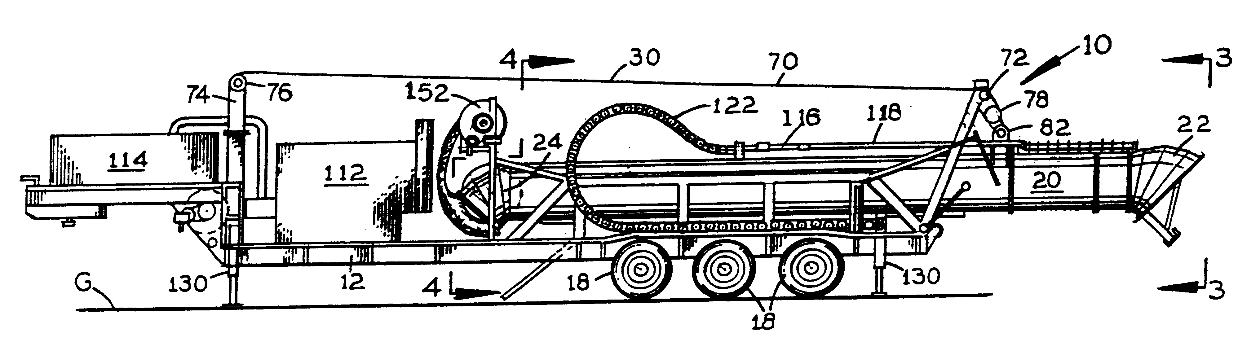 Pumping apparatus with extendable drawing pipe and impeller and impeller hydraulic drive means supplied by a hydraulic hose carried by a segmented hydraulic hose support