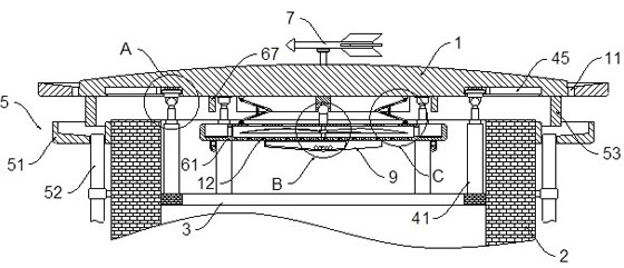 A roof that can intelligently adjust the degree of inclination