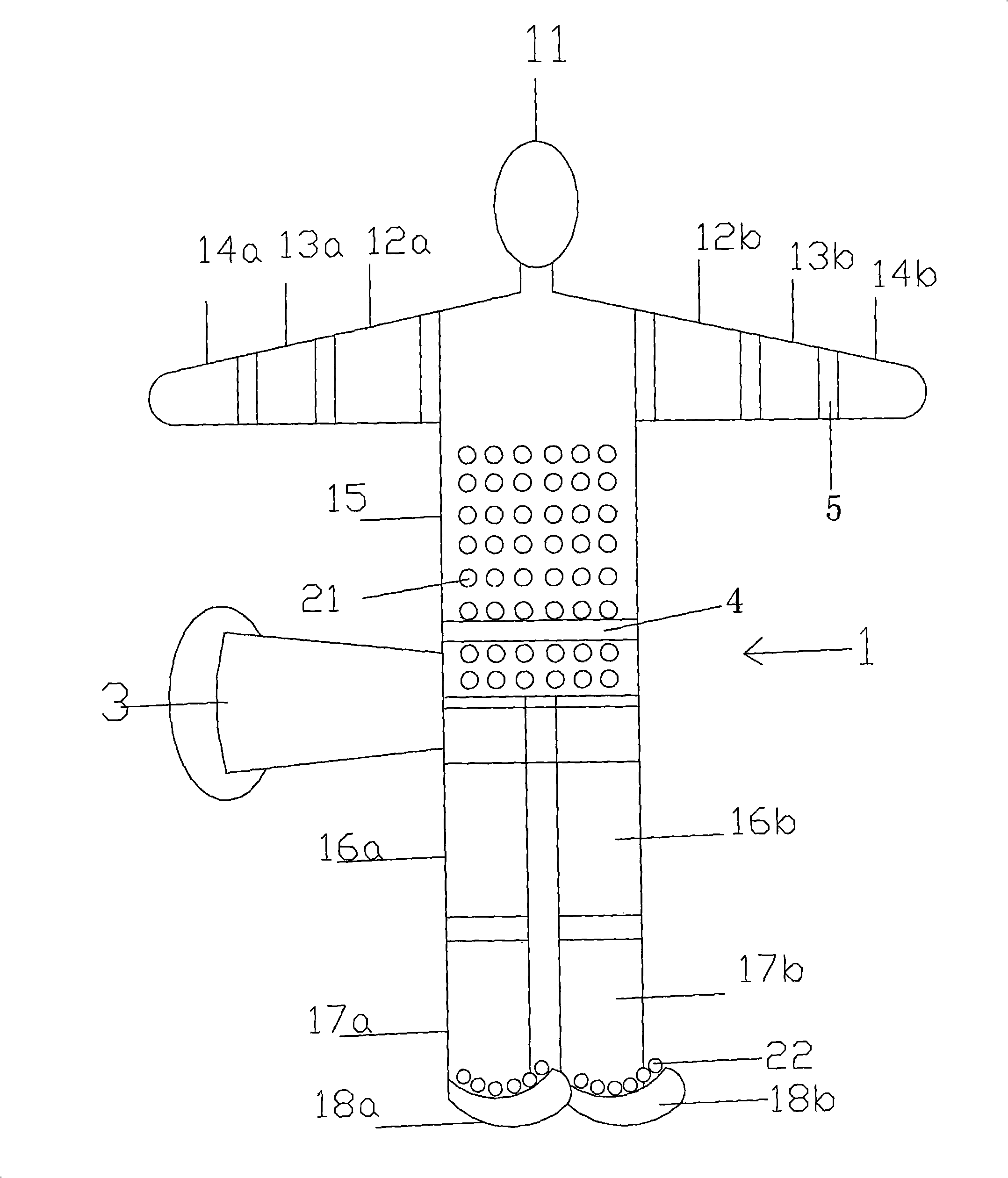 Human-shaped passive exercise device