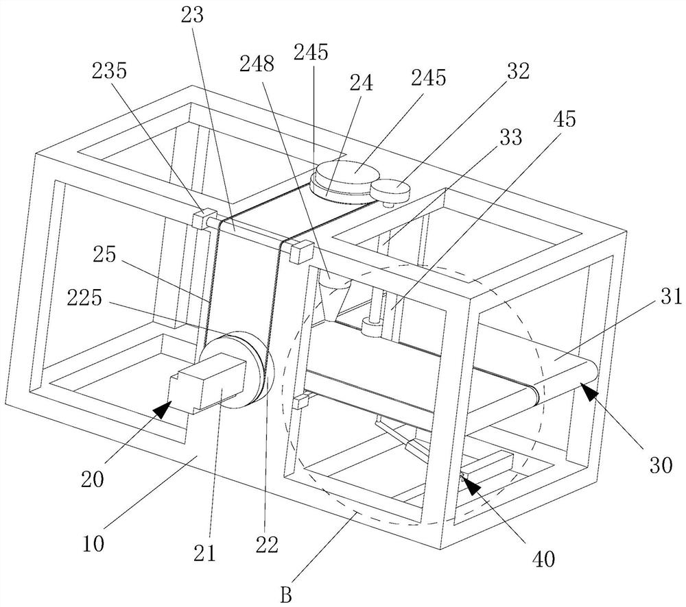 A plywood plate cutting mechanism