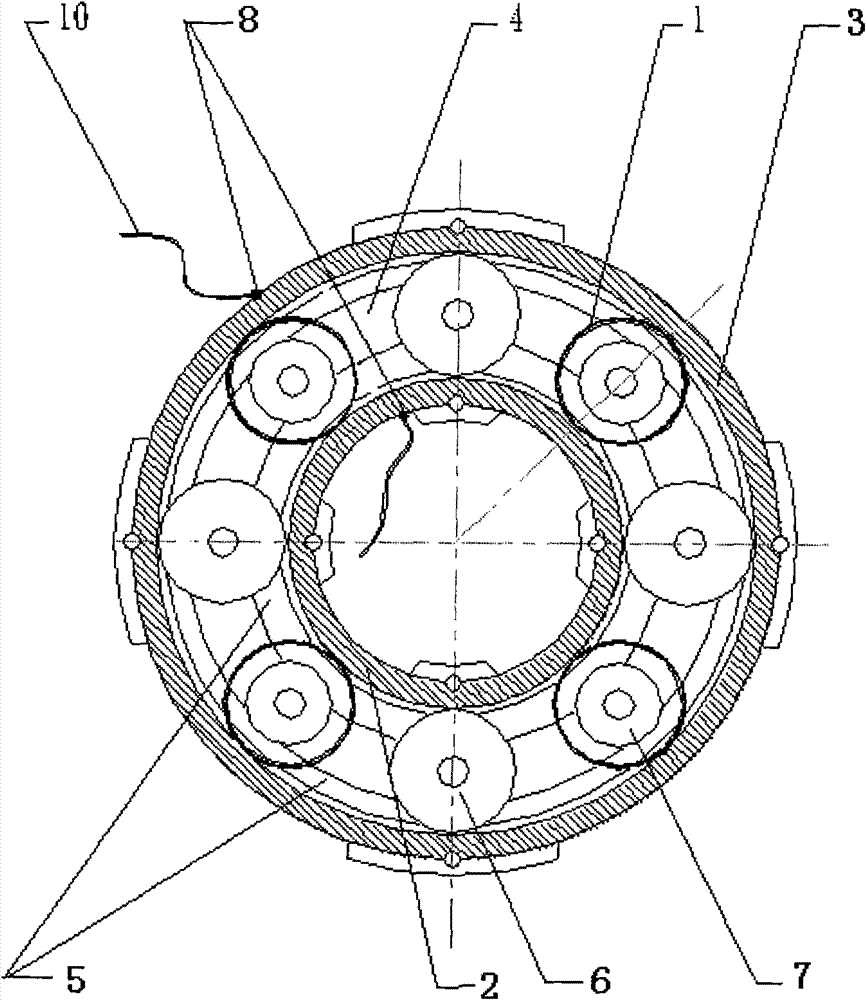 Small-size rolling type conducting ring assembly applied to space