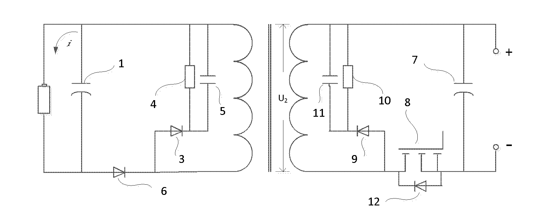 Charging/discharging active equalization circuit for lithium ion power battery pack