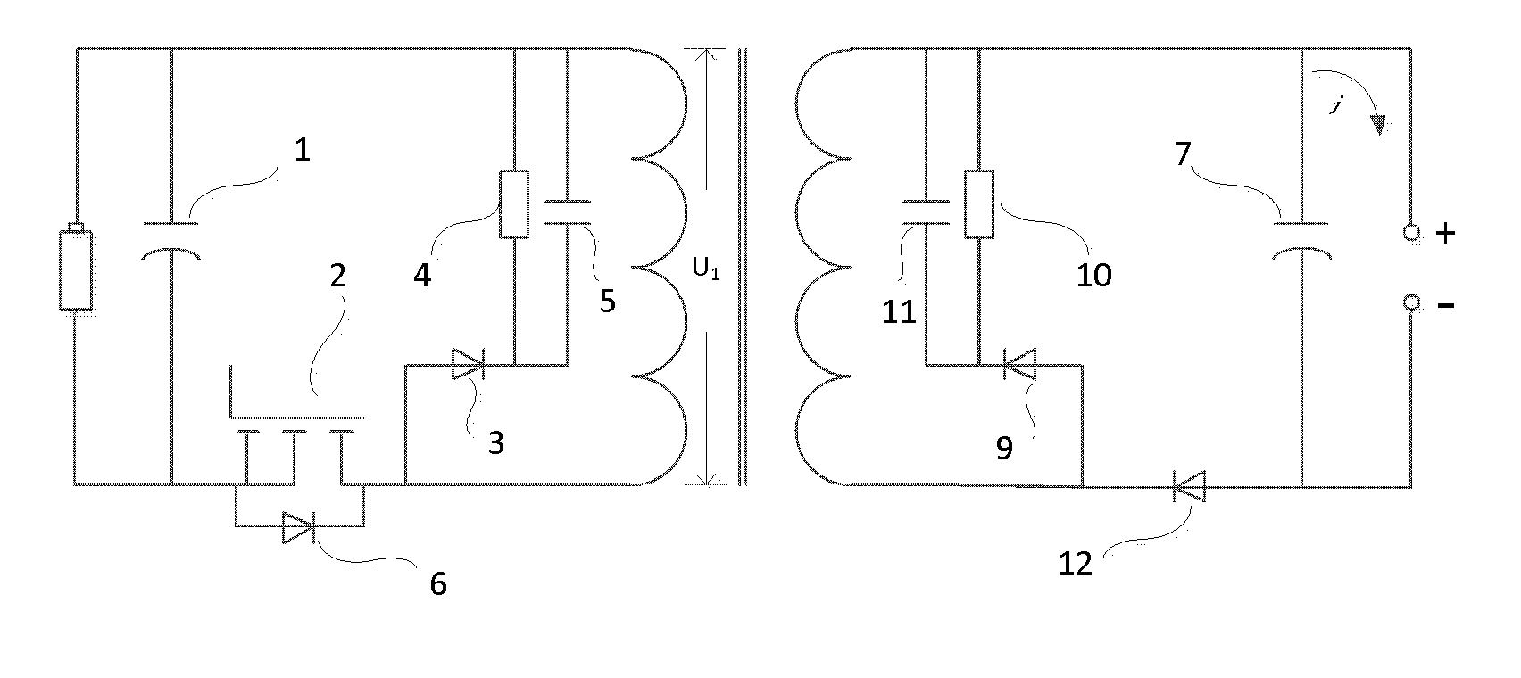 Charging/discharging active equalization circuit for lithium ion power battery pack