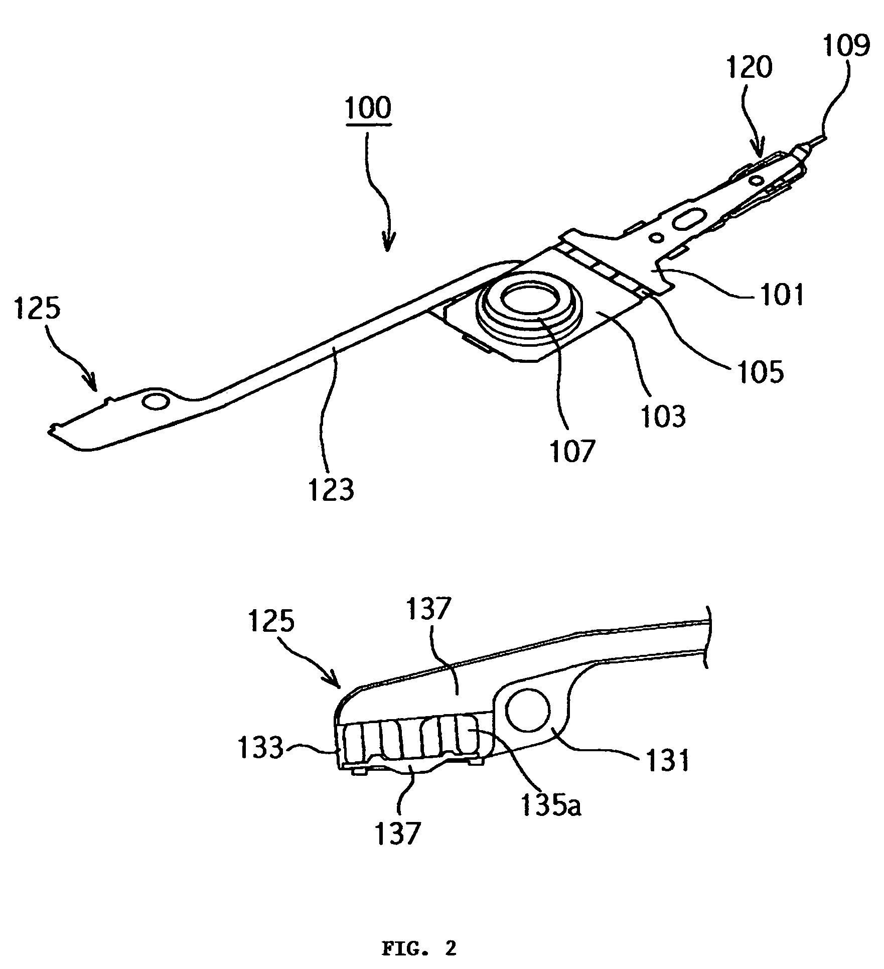 Method for assembling an actuator head suspension