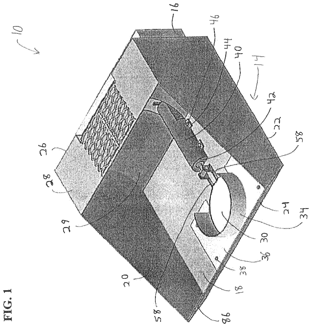 Soil collection attachment with automated gate