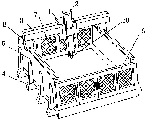 An assembled five-axis foam engraving machine