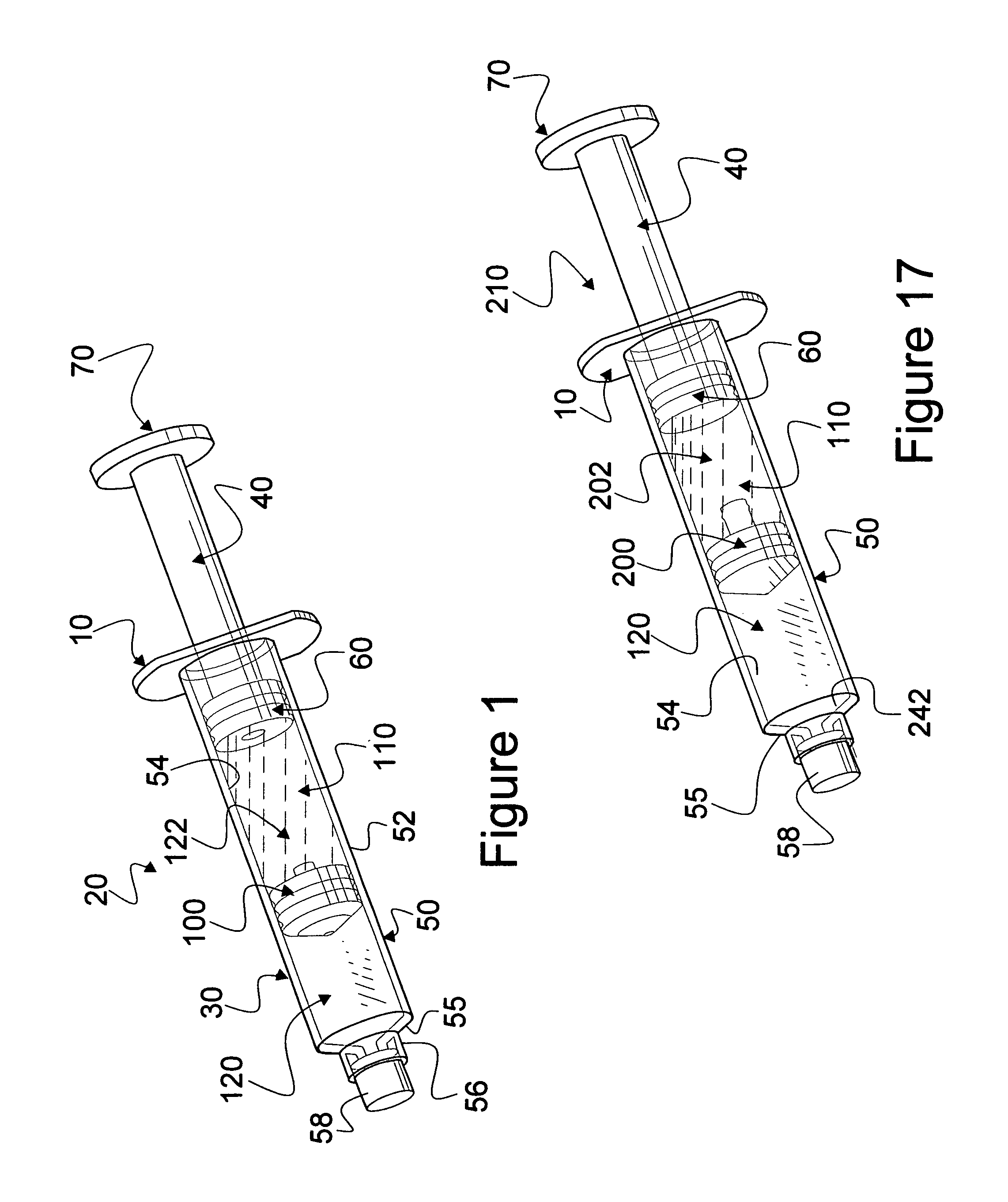 Pressure actuated valve for multi-chamber syringe applications