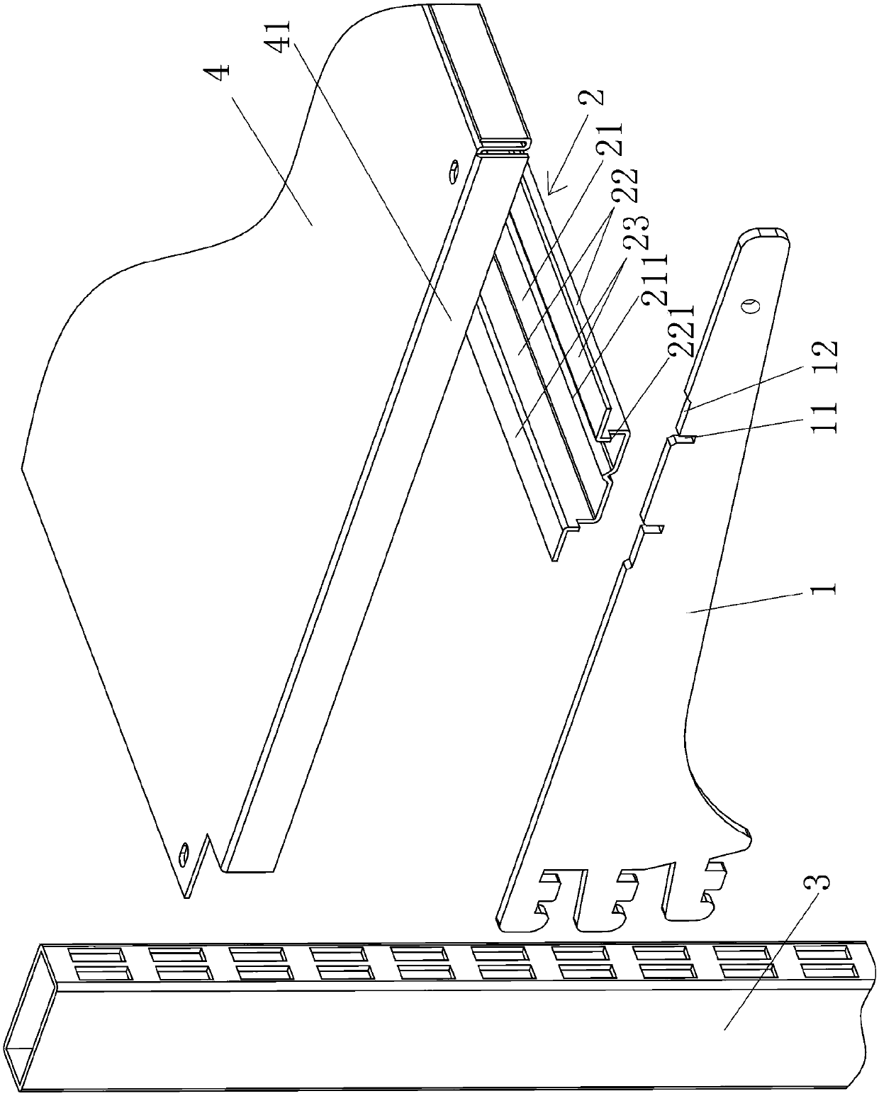 Supporting structure of shelf board for goods shelf