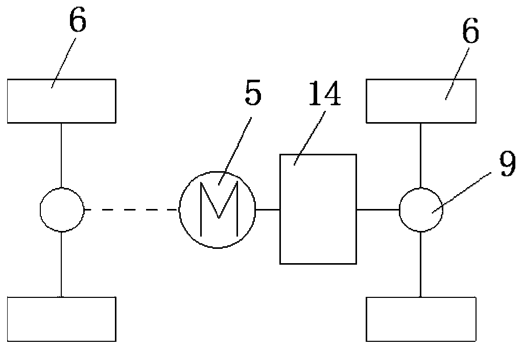 Two-gear pure electric speed change system, pure electric engineering vehicle and control method thereof