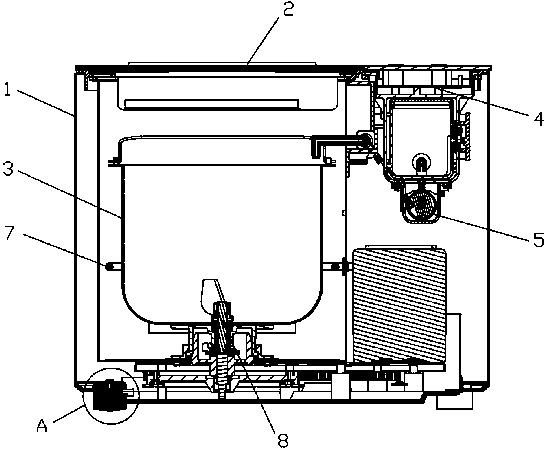Intelligent bread machine and weighing control method thereof