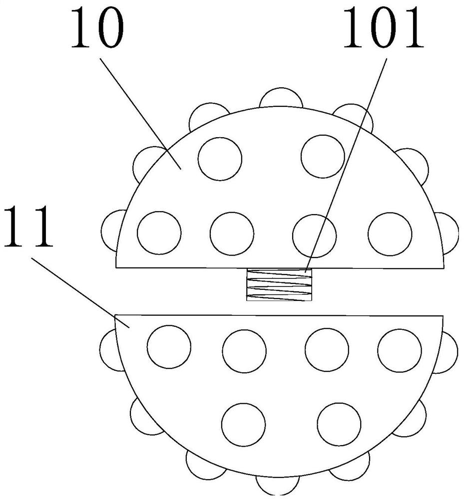 Mouth-holding type halitosis-removing tongue coating cleaning ball for adults