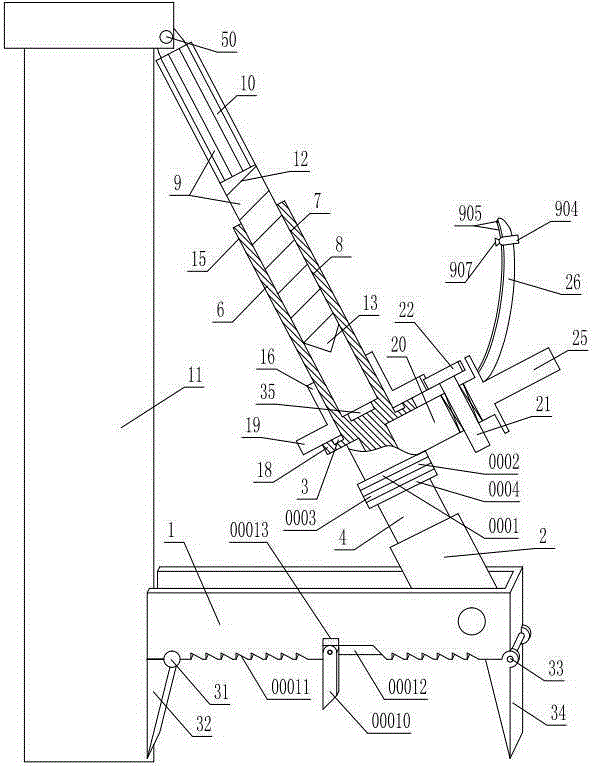 Automatic rural power line emergency repair auxiliary device