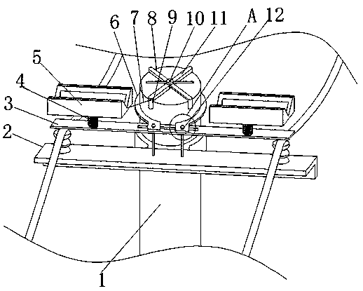 Elastic bird repelling device for telegraph pole