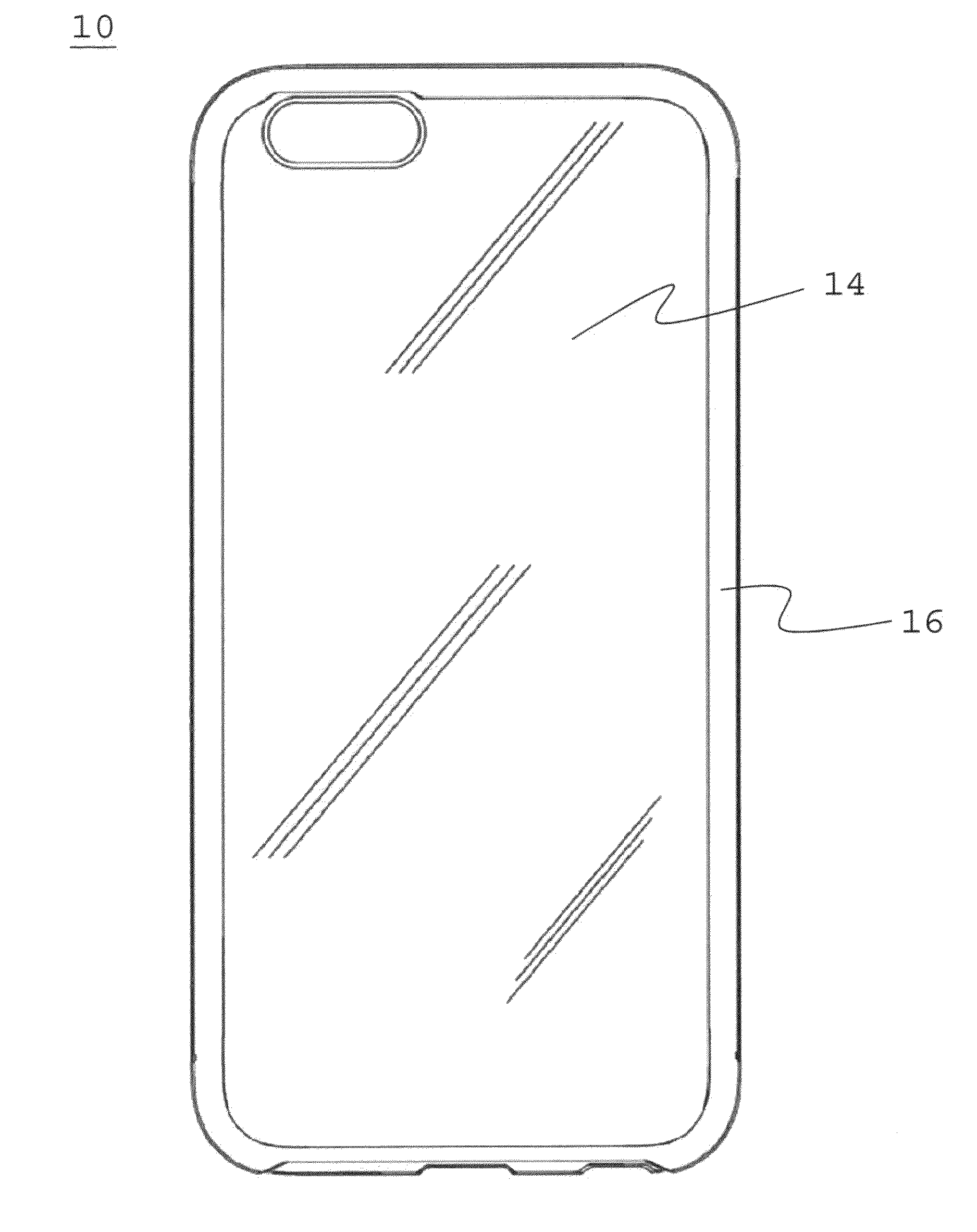 Case having transparent back plate for electronic devices