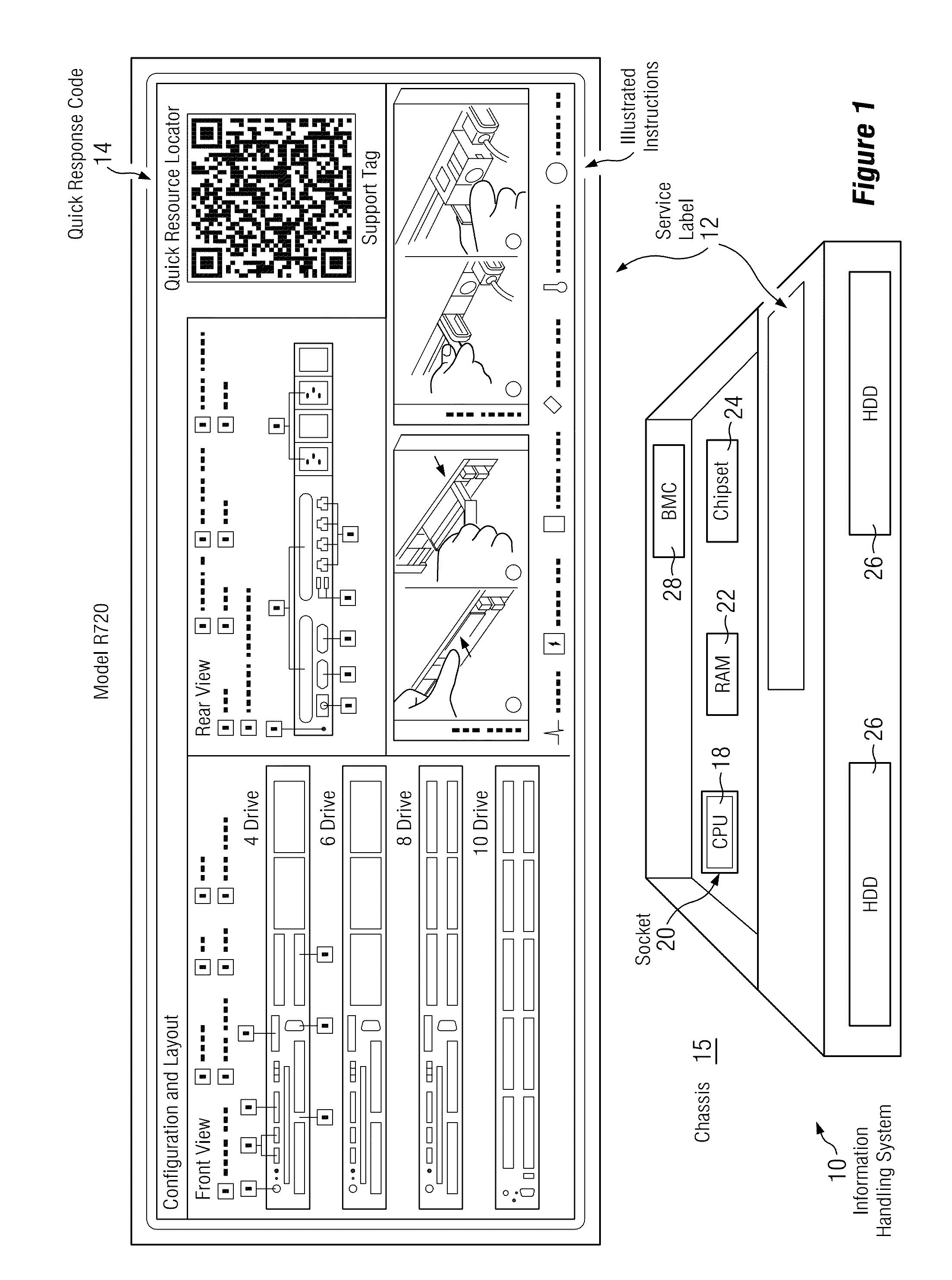 Dynamic Multidimensional Barcodes for Information Handling System Service Information