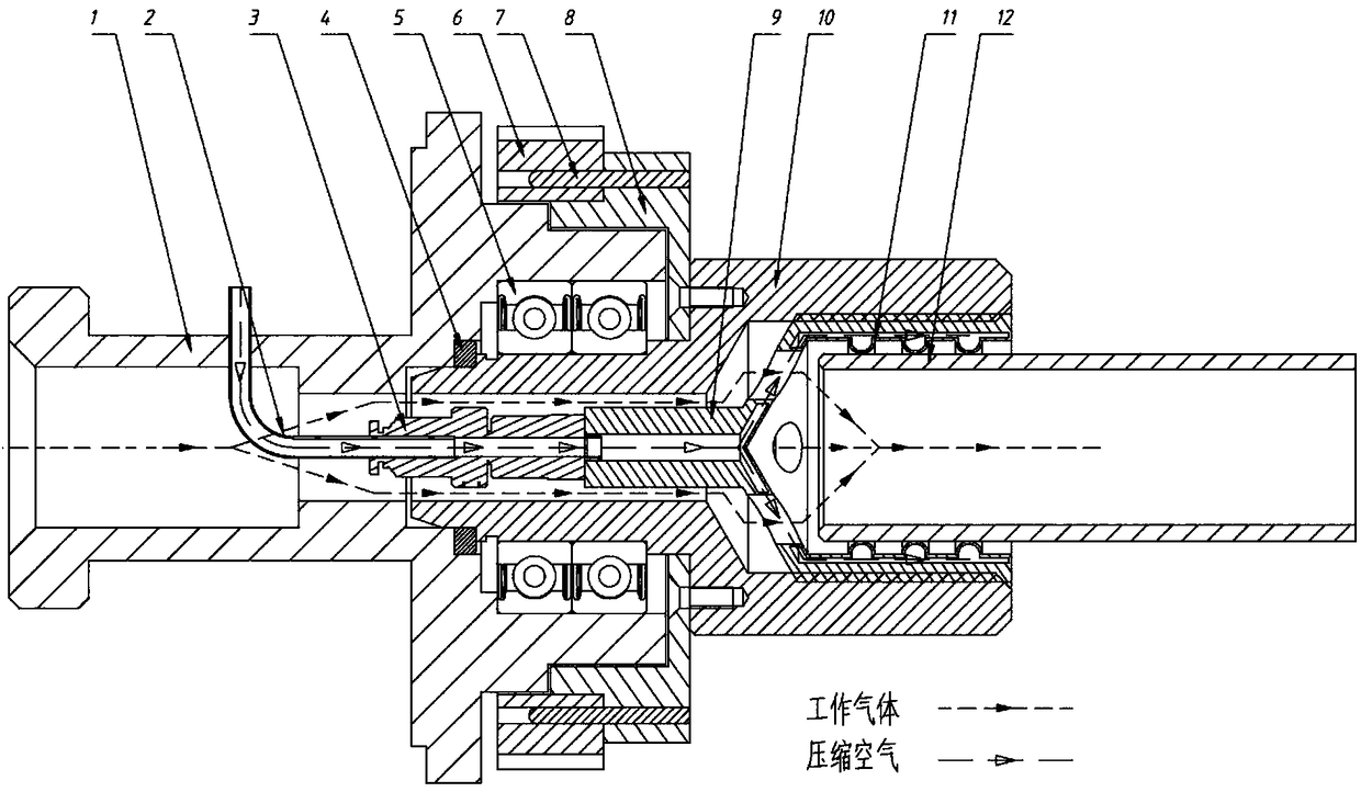 Automatic clamping device for liner tube in PCVD equipment