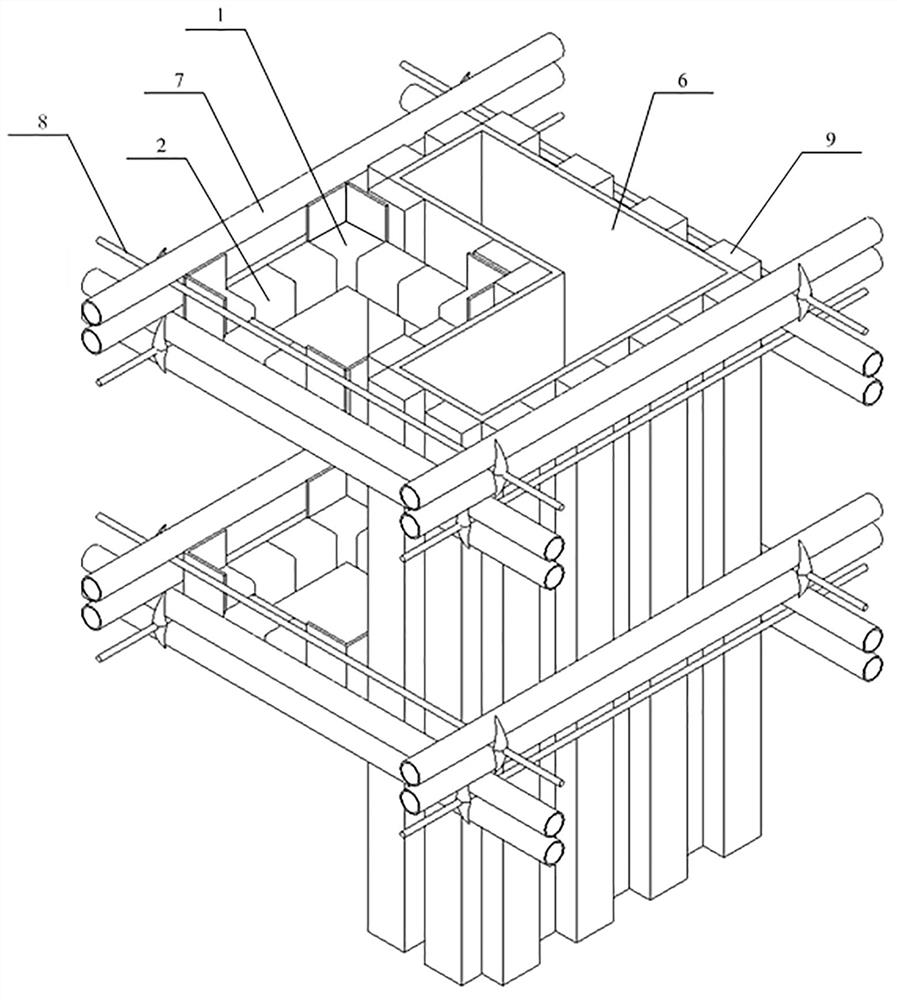 Special-shaped column formwork reinforcing device and system