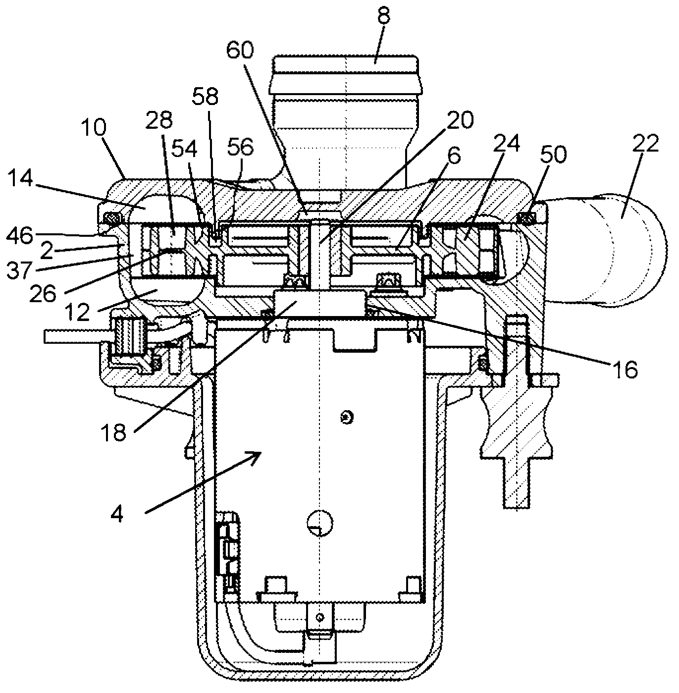 Side channel blower, in particular a secondary air blower for an internal combustion machine