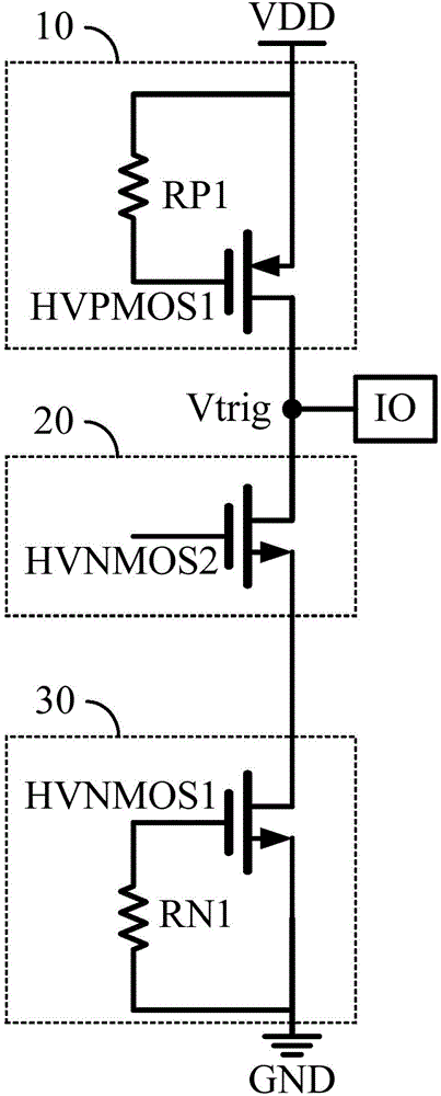 High-voltage ESD protective circuit