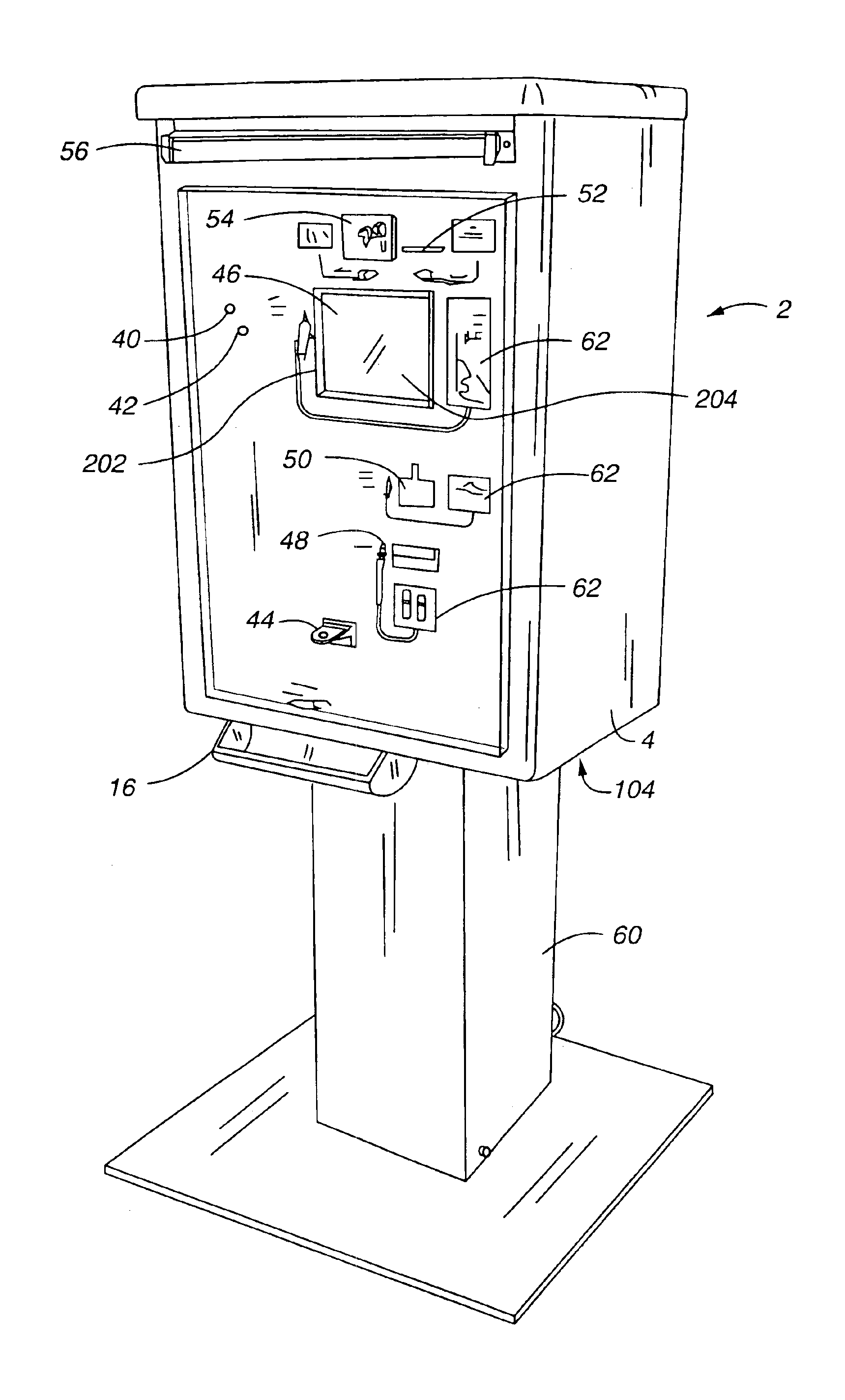 Automated fee collection and parking ticket dispensing machine