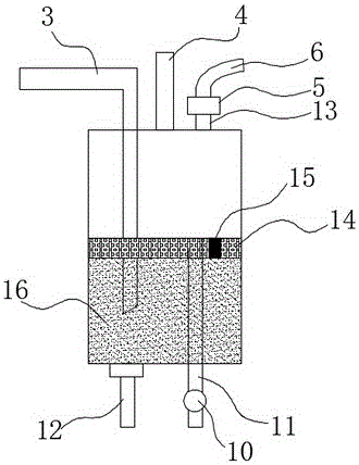 Combined flue gas washing tank