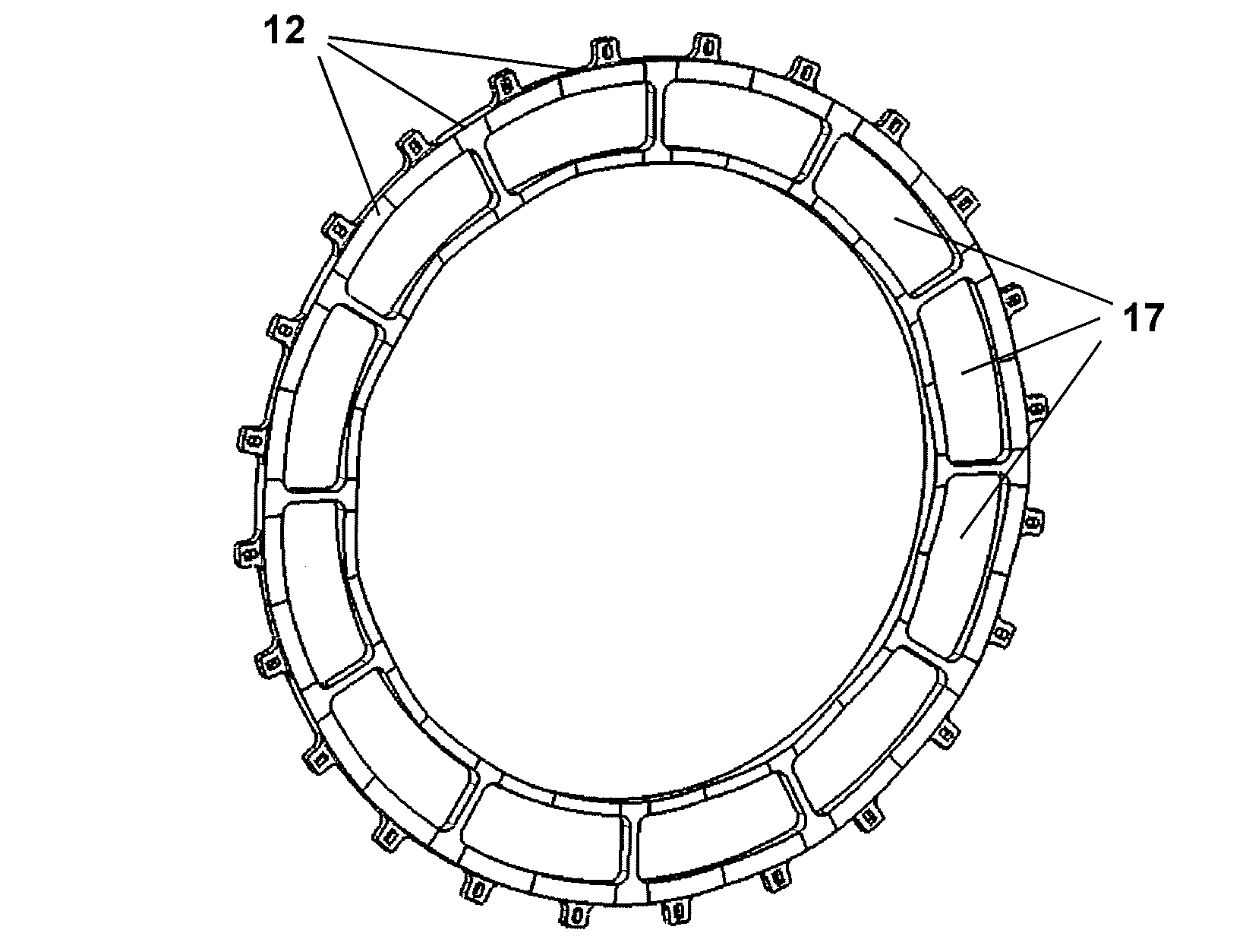 Frame segment for a combustor turbine interface