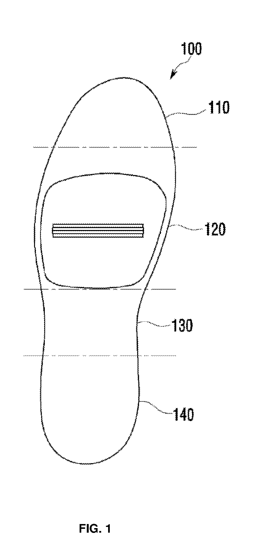 Midsole for dispersing pressure of midfoot and metatarsal bones and shoe having same