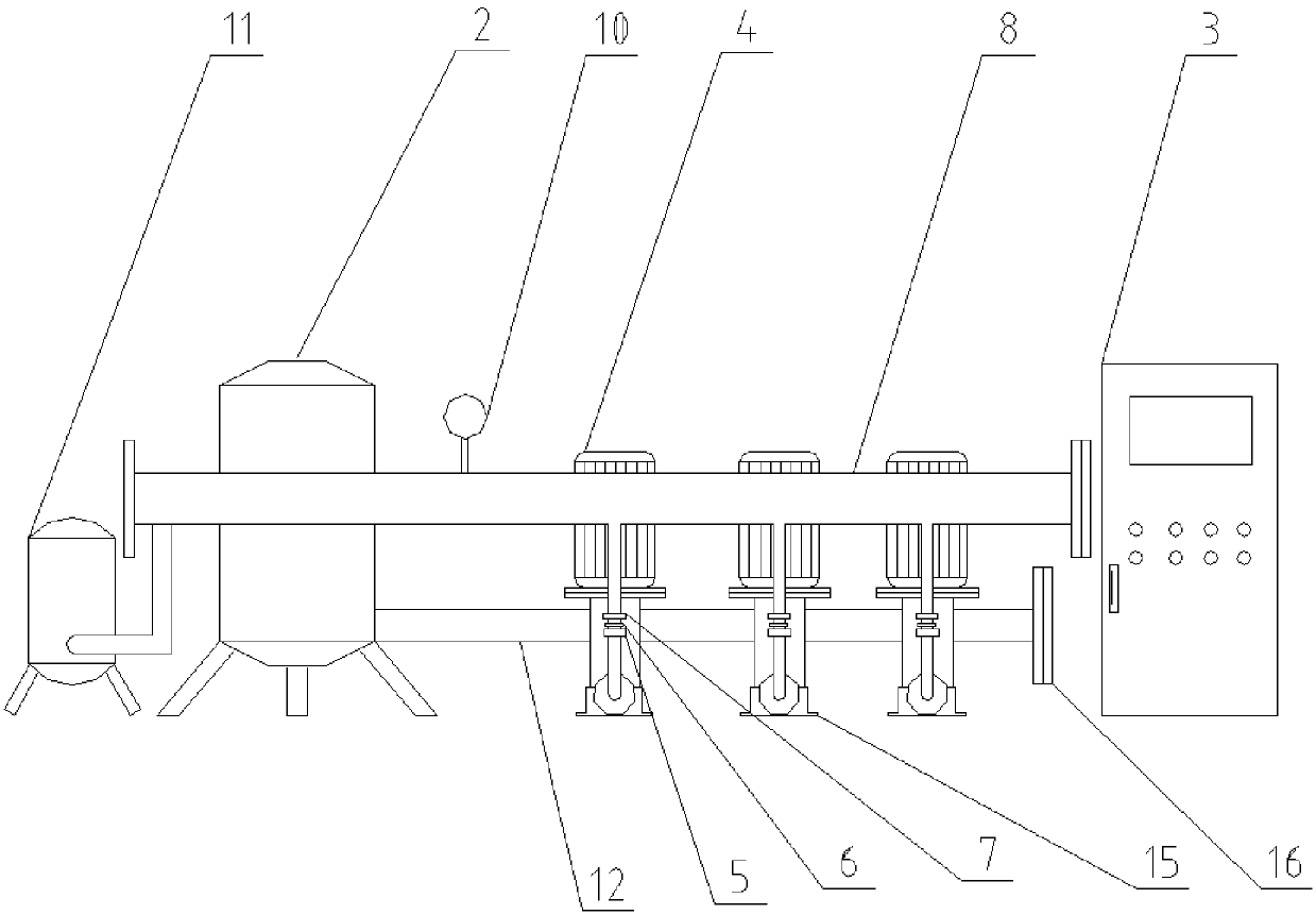 Ultrapure-water-machine constant-pressure water supply device