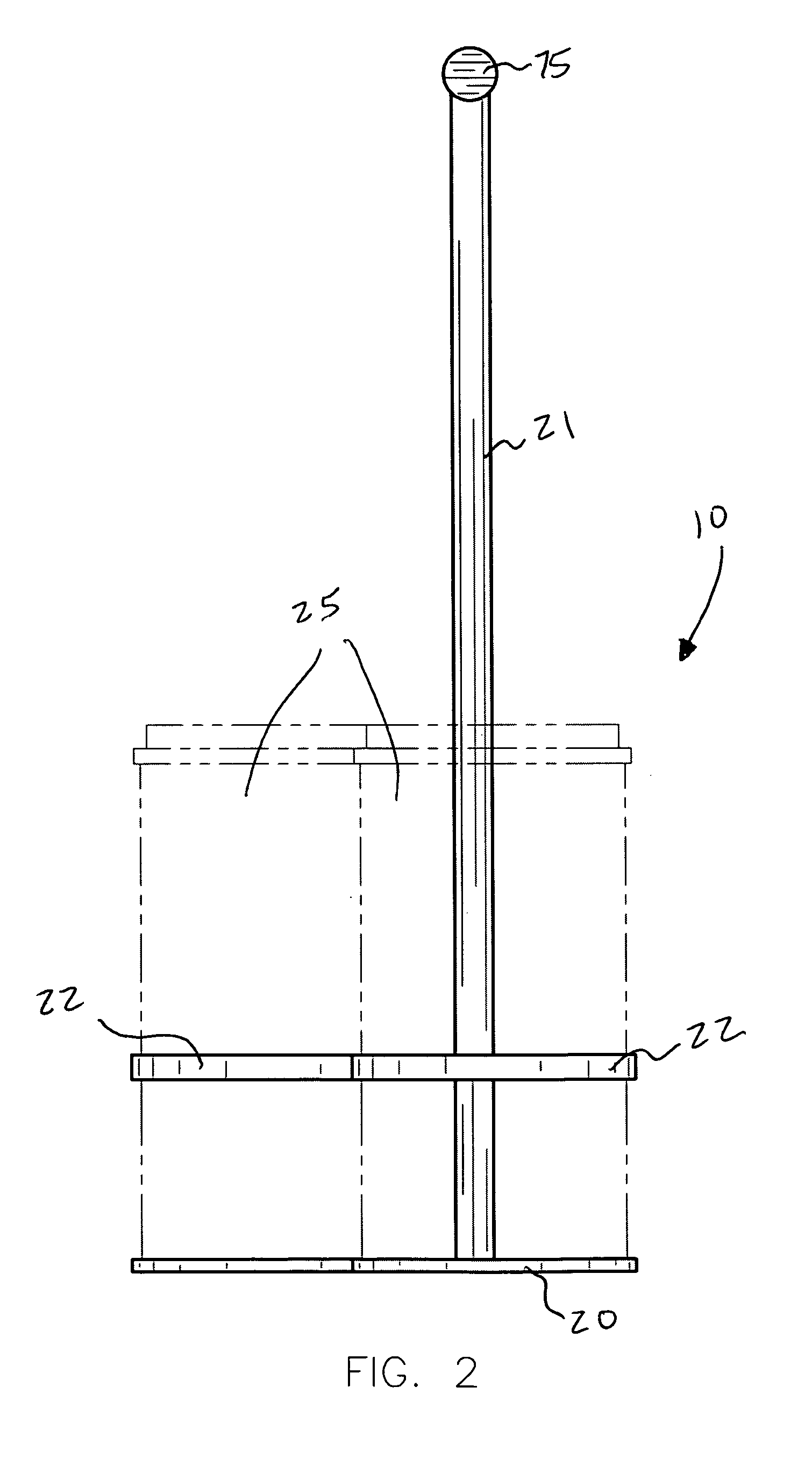 Test-cylinder carrying apparatus and associated method