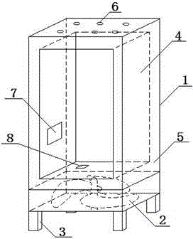 Intelligent double-box-body overlapped type heat-dissipation communication cabinet