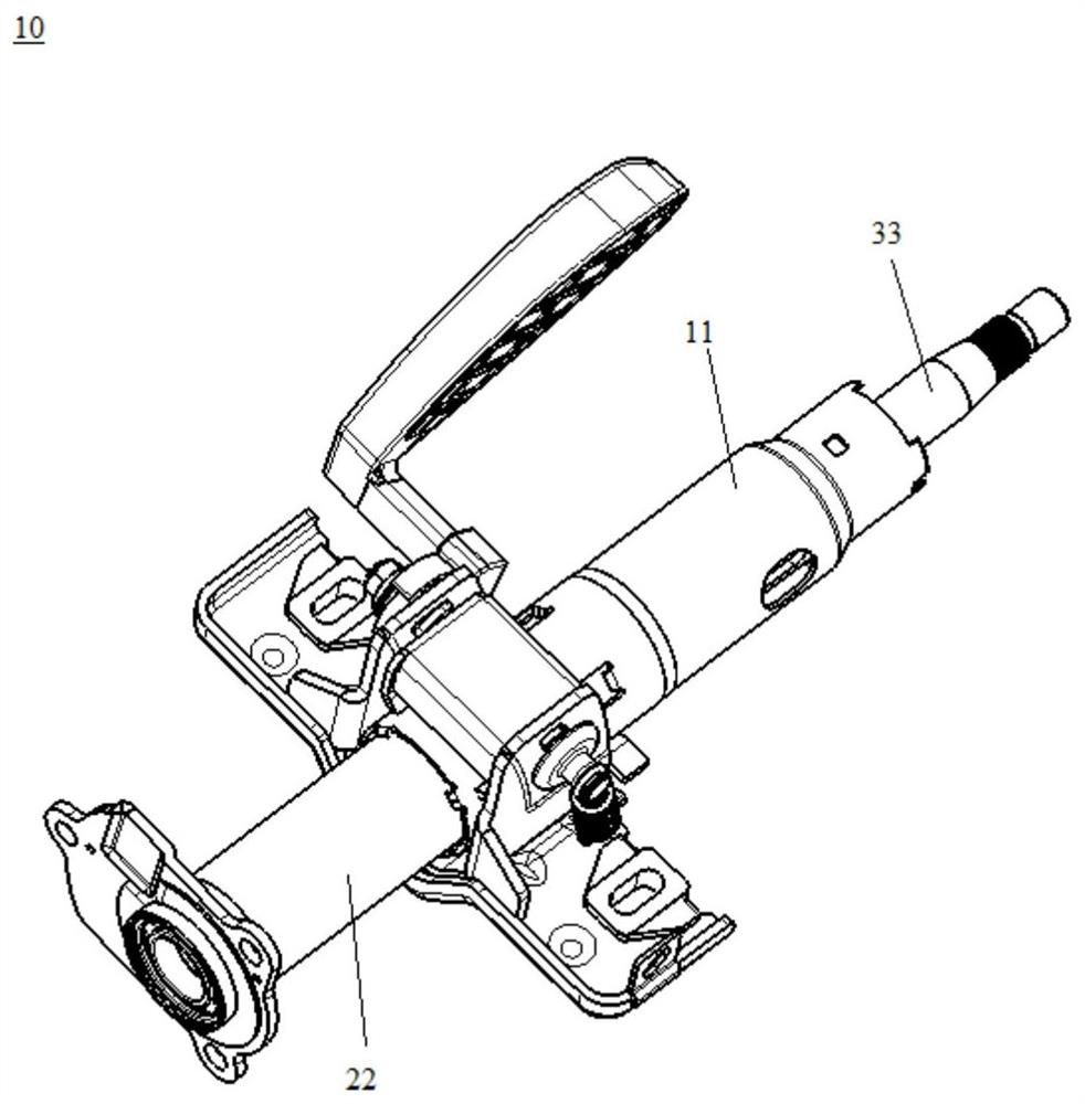 Two-way adjusting tubular column and vehicle