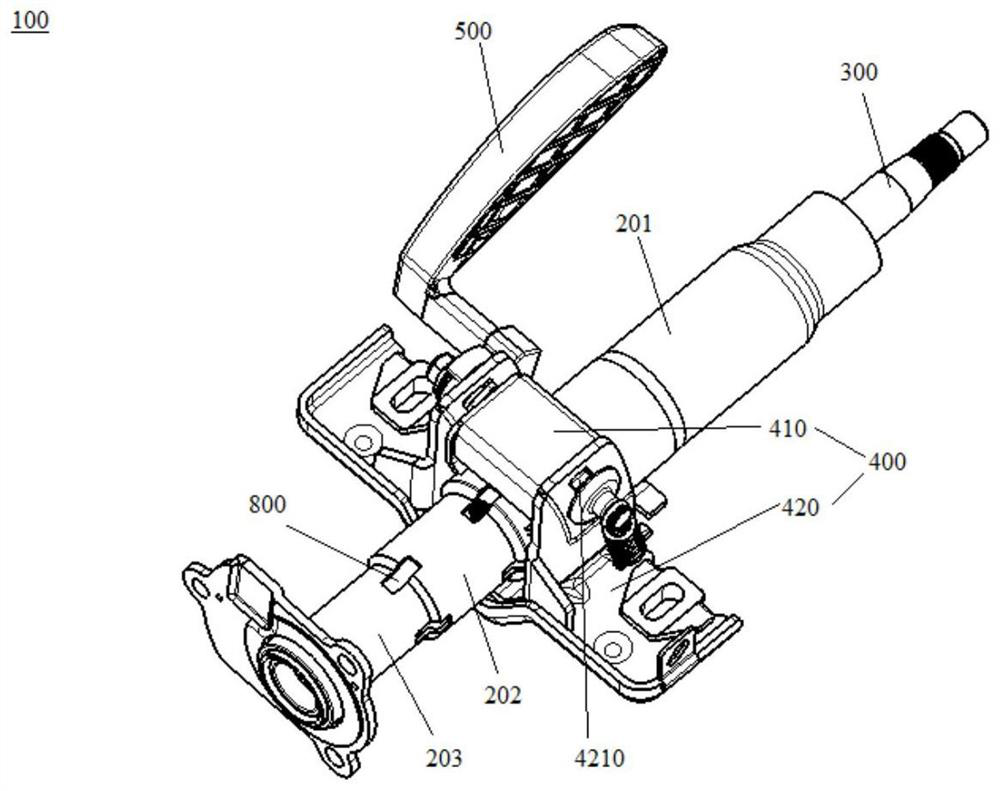 Two-way adjusting tubular column and vehicle