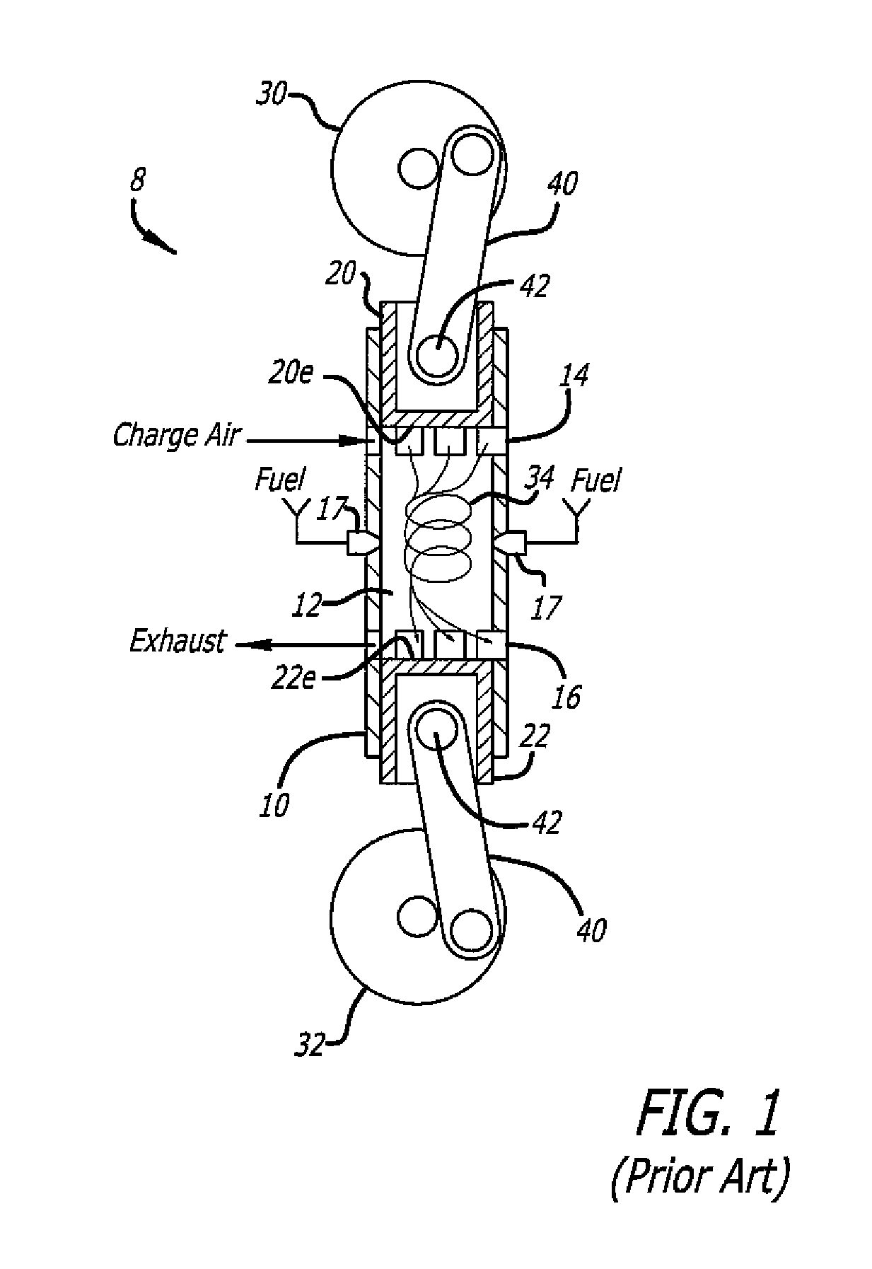 Skewed Combustion Chamber For Opposed-Piston Engines