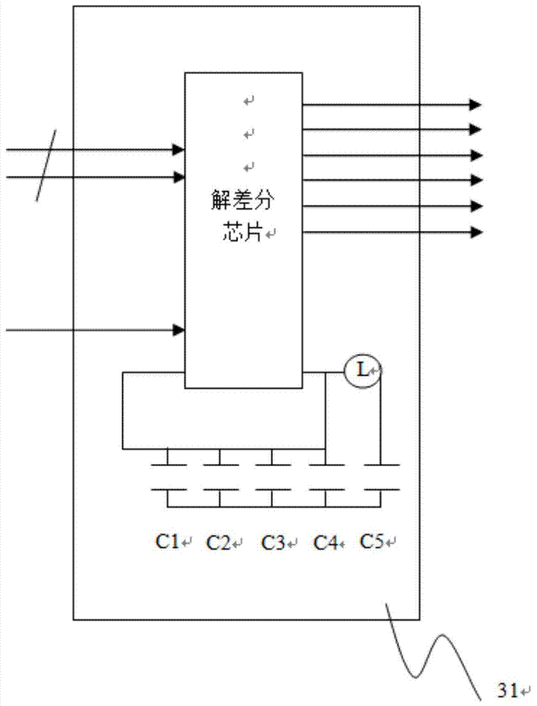 Direct connection type testing device for low-power-consumption differential transmission chip