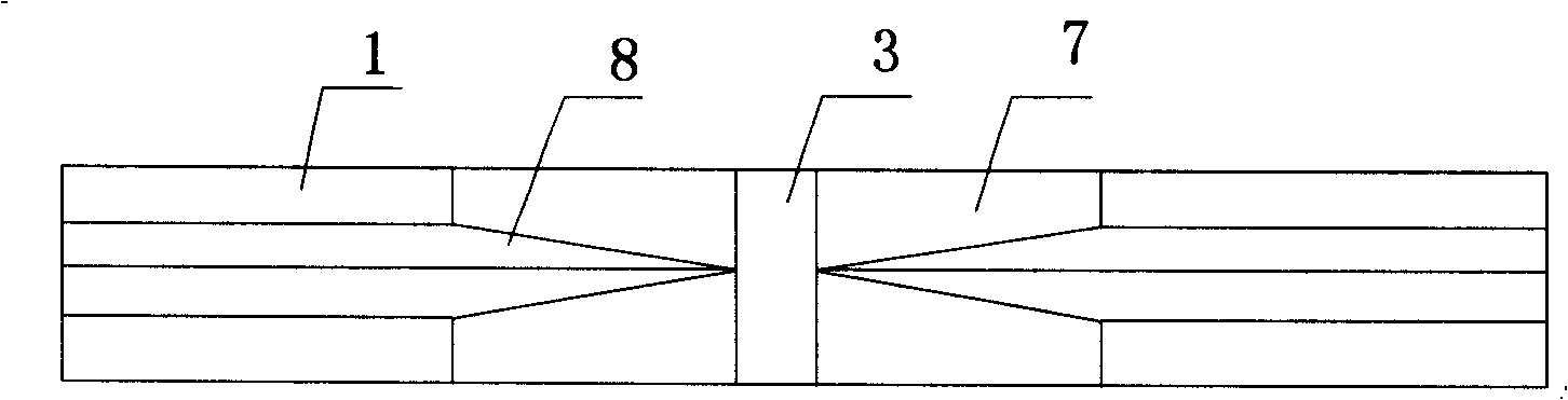 Double-bevel correspondent grafting tool and application thereof