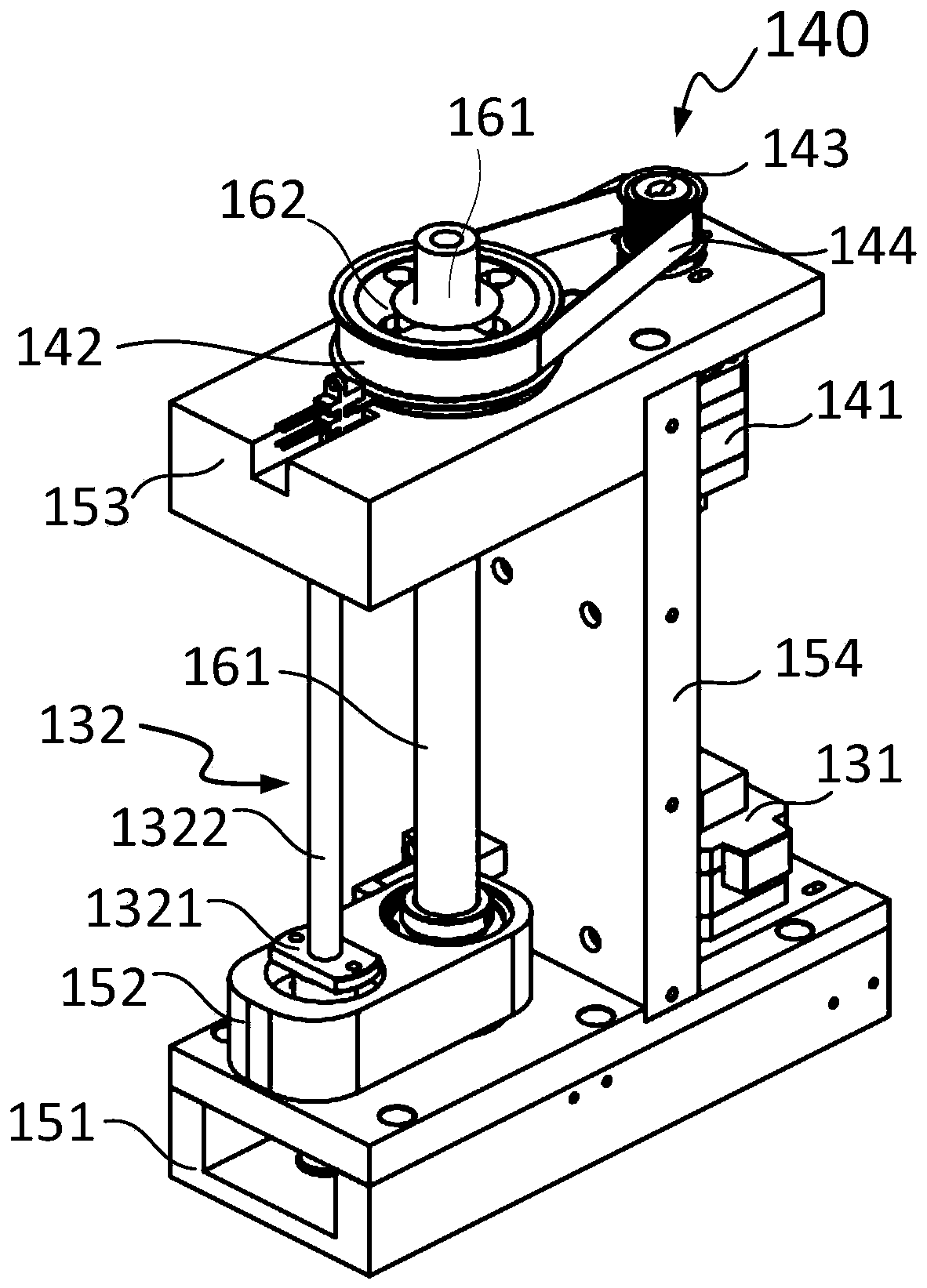 Reaction cup lifting and rotating device and transfer mechanism
