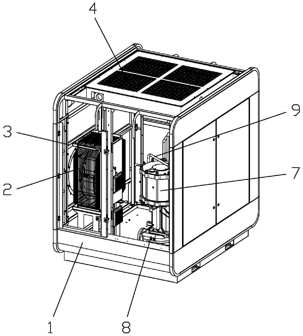 Full-closed environment-friendly mute screw compressor