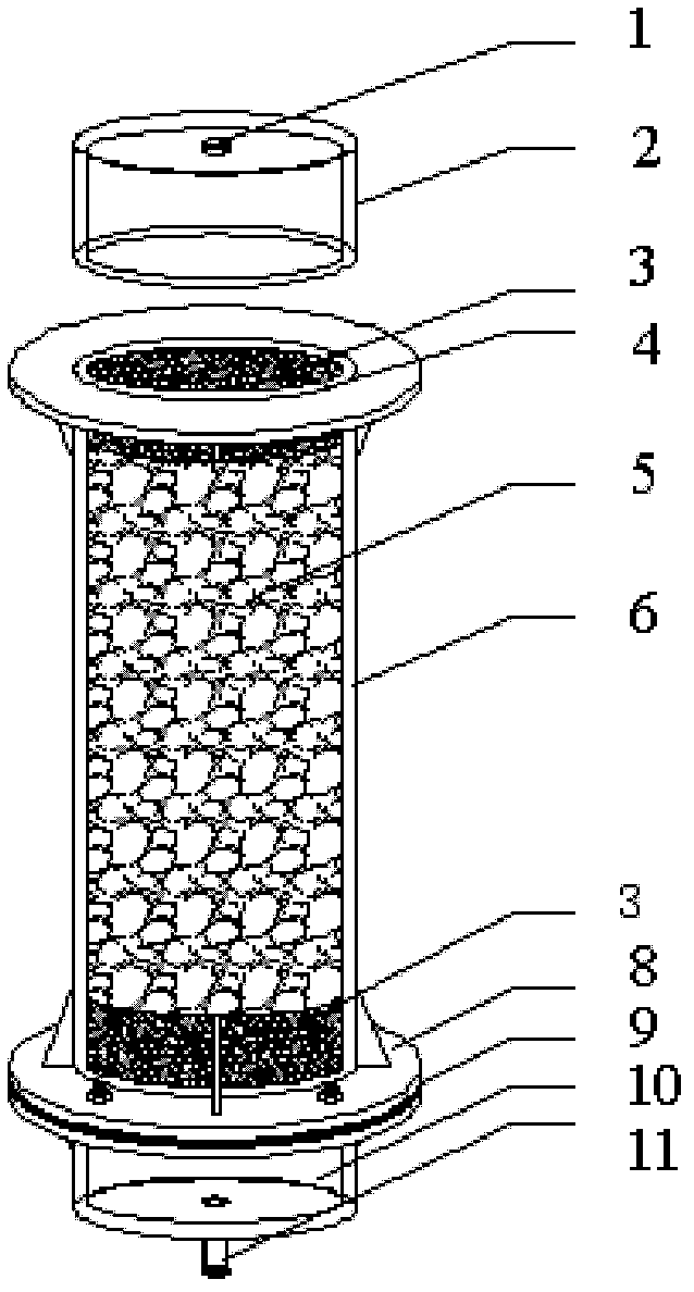 Tandem column soak test device