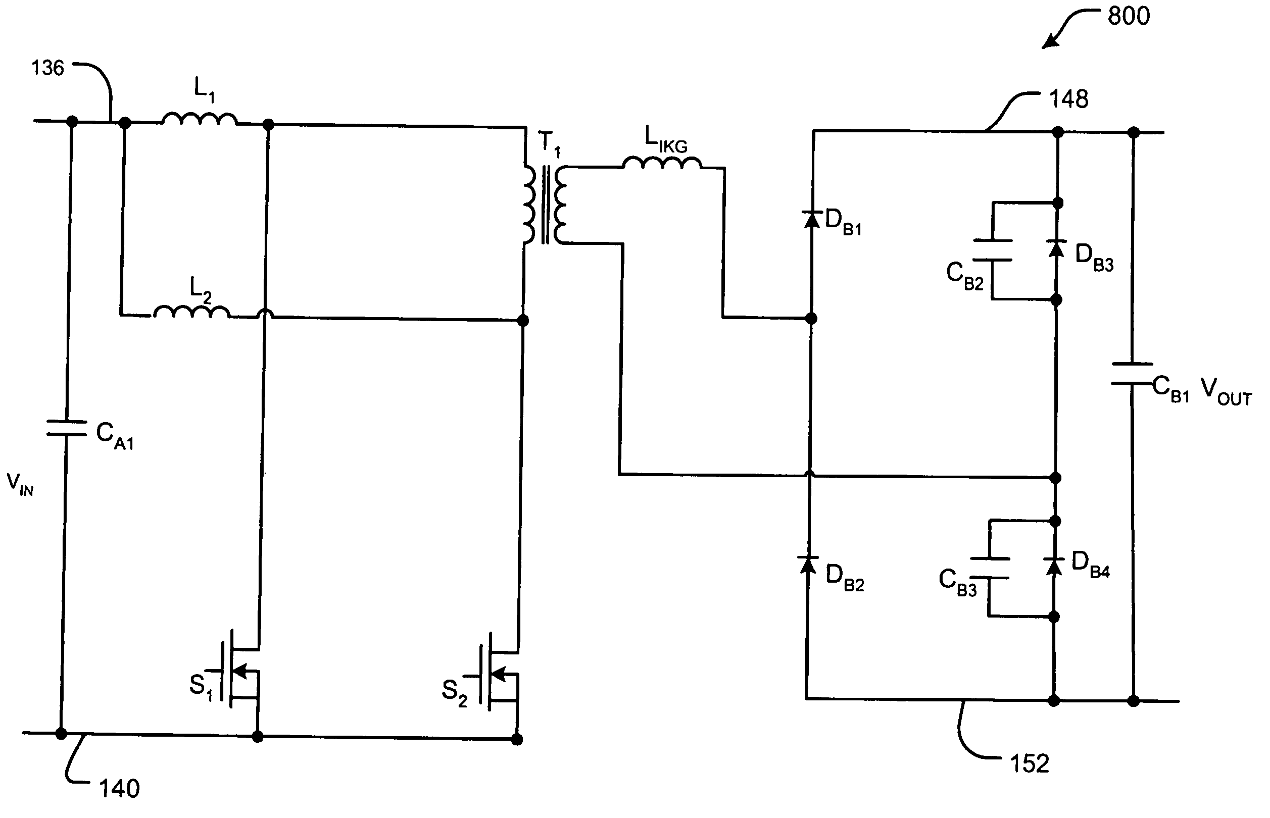 DC converter circuit with overshoot protection