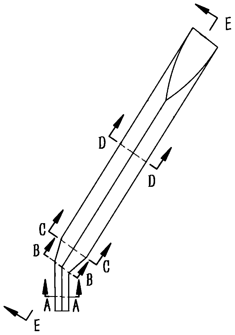 Ventilating anti-drag support column structure for supercavity surface vehicle