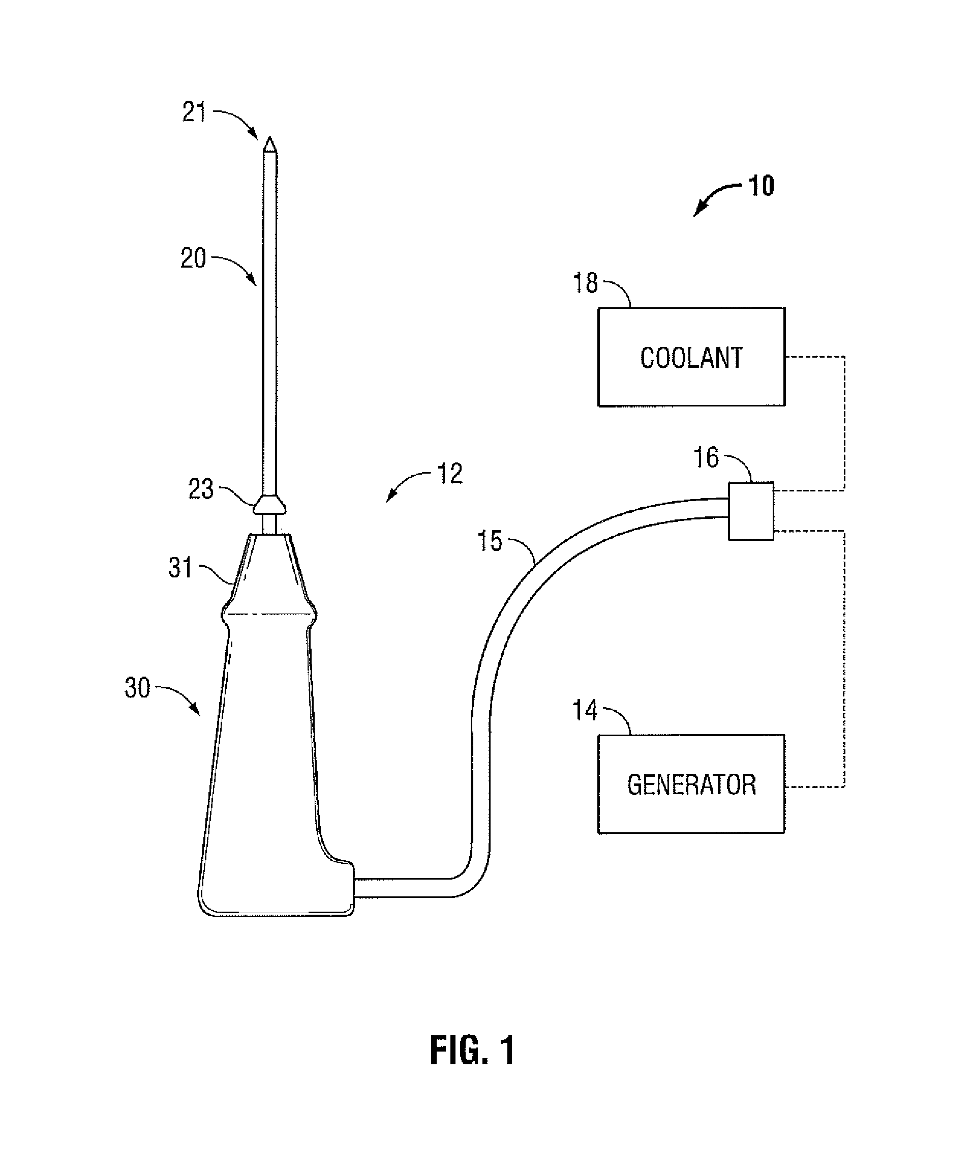 Microwave ablation instrument with interchangeable antenna probe