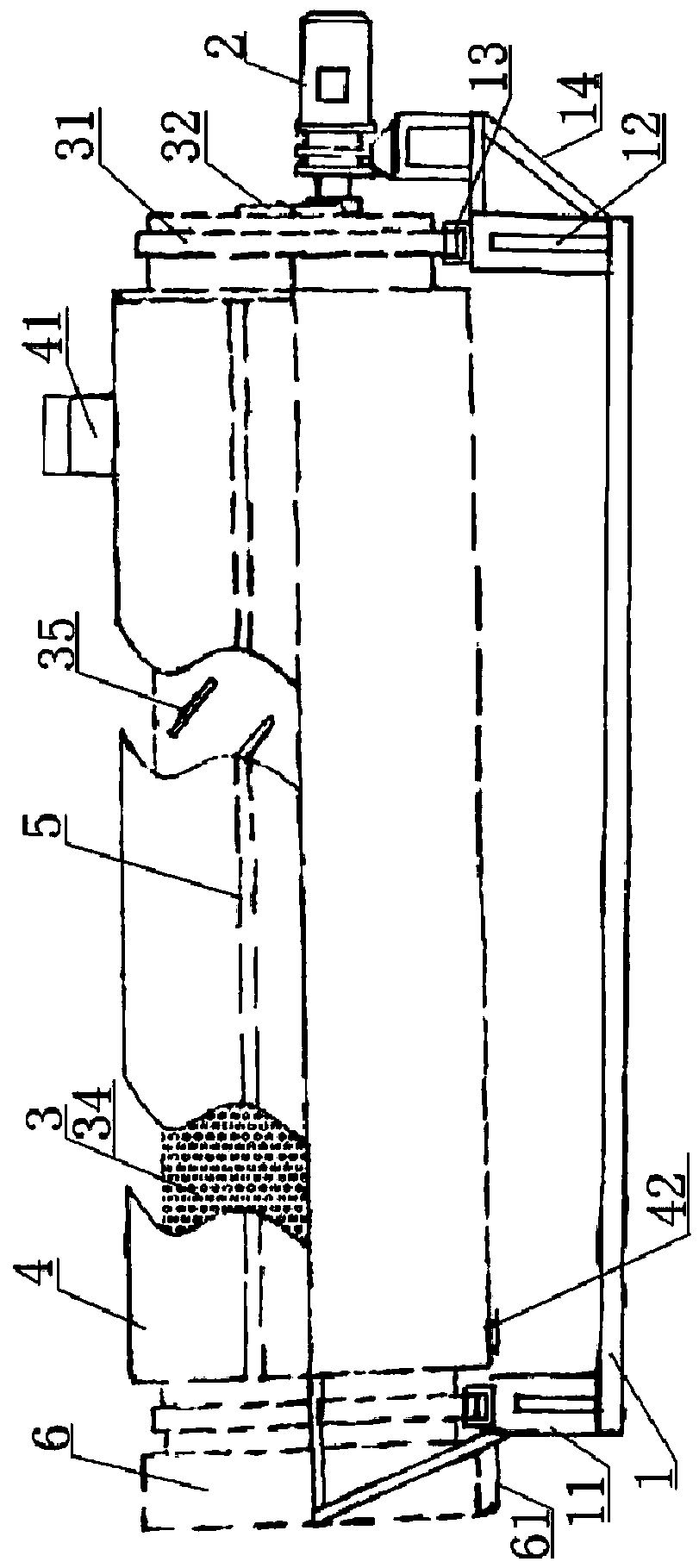 Drum Type Intestinal Residue Filtering Device